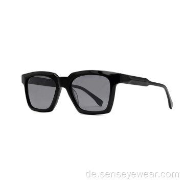 Mode Vintage UV400 Quadratische Acetat polarisierte Sonnenbrille